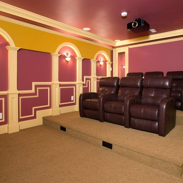 Movie Theatre Highlights Full Basement Remodel