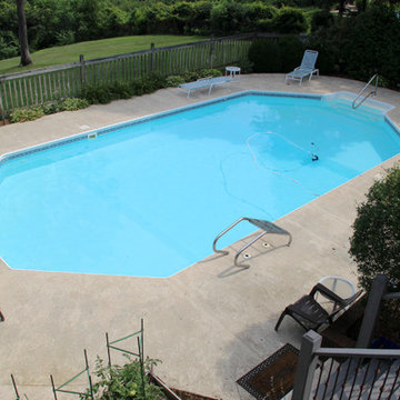 Faded pool liner