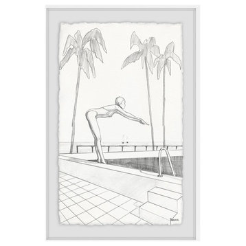 "Dive" Framed Painting Print, 8"x12"
