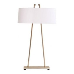 Dalton Satin Silver Lamp | Pulp Home - Table Lamps