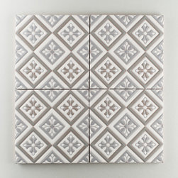 Handpainted: The Mediterranean Collection, Murietta in Neutral Motif - Wall And Floor Tile