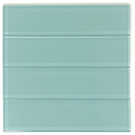 2 X 8 Deep Lagoon Green Glass Subway Tile - Rainbow Series