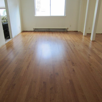 Nesconset - Rift & Quartered Red Oak installed / stained Golden Oak & Amberseal