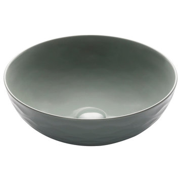 Viva Ceramic Round Vessel Bathroom Sink, Grey