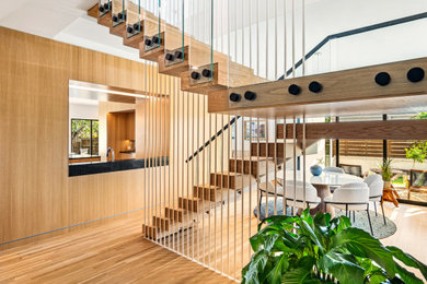 Inspiration for a 1960s staircase remodel in Dallas