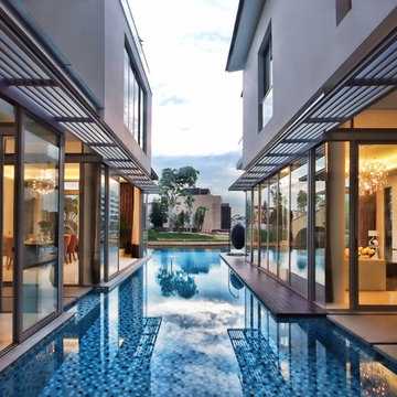 Infinity Pool Interacting with Waterway