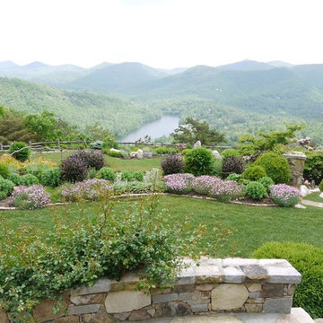 A Terrace Overlooking a Mountain Vista