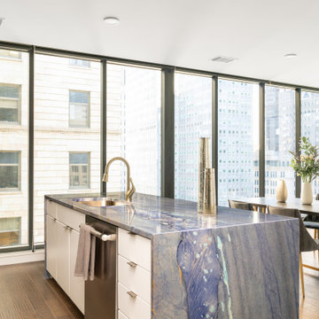 Azul Boquira Quartzite Kitchen