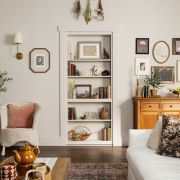 Cottage Core Livingroom with Secret Closet