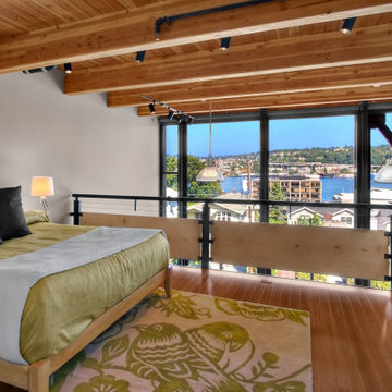 Industrial-Inspired Condominium Bedroom
