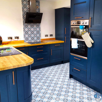 An Innova Stanbury Cobham Blue Shaker Kitchen - Real Customer Kitchens 2024