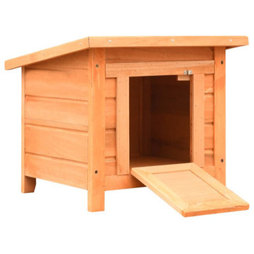 vidaXL Cat House Cat Cage Cat Cabin for Outdoor Garden Solid Pine and Fir Wood