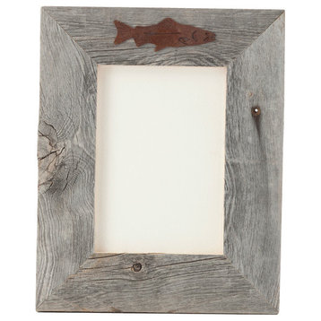One-Image Barnwood Frames, 5x7, Fish, Landscape