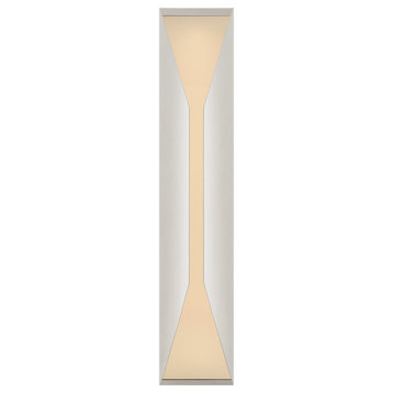Stretto 24" Sconce in Polished Nickel with Frosted Glass
