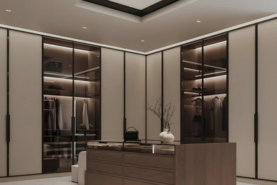 Example of a trendy closet design in Miami