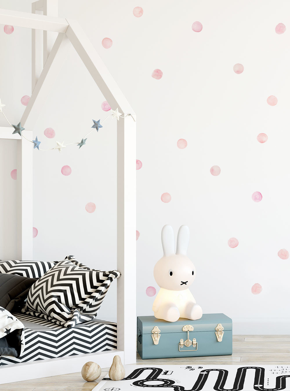 Watercolor Dots Vinyl Wall Stickers - Contemporary - Kids Wall Decor ...