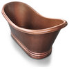 Euclid 6' Copper Freestanding Bathtub With No Overflow
