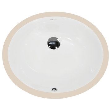 Ucore 15" Undermount Oval Ceramic Sink