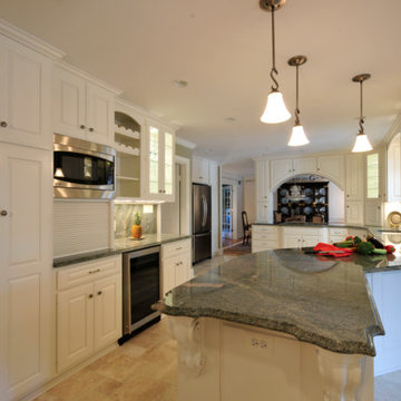 Transitional Kitchen with Arched Passthrough