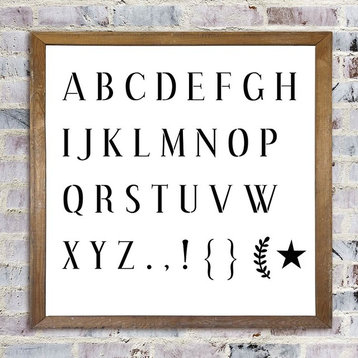 Capitals Alphabet Stencil, DIY Letter Stencils