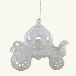 Glitter Cinderella Carriage Ornament - Christmas Ornaments