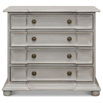 Markey Commode 4 Drawers Chest Gray