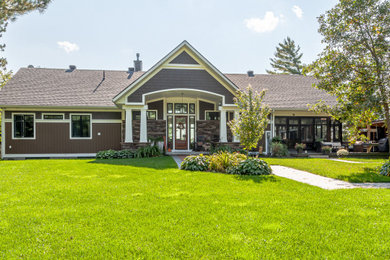 Craftsman one-story house exterior idea in Other