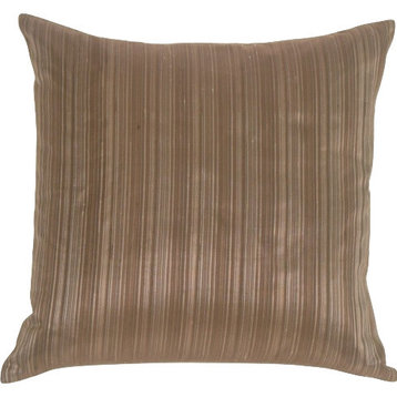 Pillow Decor - Fine Stripe in Silver Blue Silk Accent Pillow