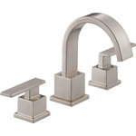 Delta - Delta Vero Two Handle Widespread Bathroom Faucet, Stainless, 3553LF-SS - You can install with confidence, knowing that Delta faucets are backed by our Lifetime Limited Warranty. Delta WaterSense labeled faucets, showers and toilets use at least 20% less water than the industry standard saving you money without compromising performance.