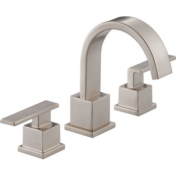 Delta Vero Two Handle Widespread Bathroom Faucet, Stainless, 3553LF-SS