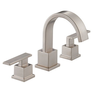 Delta Vero Two Handle Widespread Bathroom Faucet, Stainless, 3553LF-SS