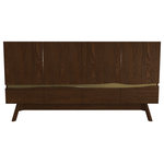 Maria Yee - Rhine 67" Sideboard, Finish: Pumpernickel, Brass - Please refer to secondary image for color variation listed.