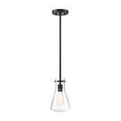 1-Light Pendant, Matte Black