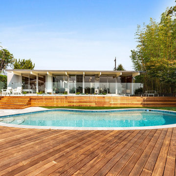 A Stunning Mid-Century Modern Backyard Pool