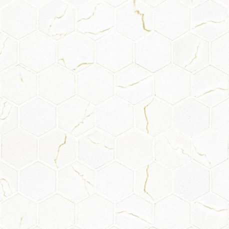 Miraggio Gold Porcelain Hexagon Mosaic Wall & Floor Tile, (4x4 or 6x6) Sample