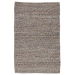Jaipur Living - Hadren Handmade Solid Gray and Brown Area Rug, Gray and Brown, 9'x12' - The Quiet Time collection offers textural yet solid designs for modern spaces in need of a relaxed and inviting accent. Handwoven of wool and jute, the Hadren rug showcases a texture-rich boucle design with neutral hues of gray, ivory, and rust. This grounding rug is perfect for layering with other textile mediums or complementing a hygge-centric home.