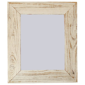 Antique White Reclaimed Wood Frame, 24"x36"