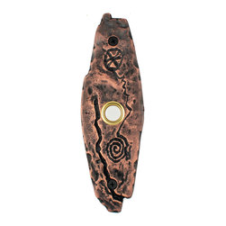 Hawk Hill Hardware - Petroglyph Doorbell, Luxury Decorative Hardware, Copper - Doorbells And Chimes