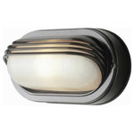 Trans Globe - Trans Globe 4123 BK The Standard - One Light Oval Bulkhead - Eye Lash - Height : 8.5"Diameter / Width : 4.5"ExtensThe Standard One Lig Black Ribbed Glass *UL: Suitable for wet locations Energy Star Qualified: n/a ADA Certified: n/a  *Number of Lights: Lamp: 1-*Wattage:60w A19 Medium Base bulb(s) *Bulb Included:No *Bulb Type:A19 Medium Base *Finish Type:Black