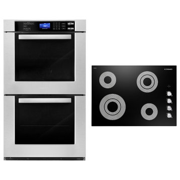 2PC Kitchen Package with 30" Electric Cooktop & 30" Double Electric Wall Oven