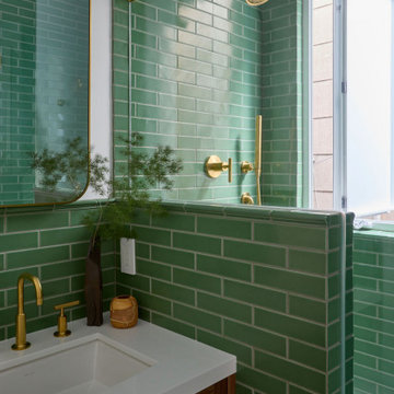 2x8 Sea Green Bathroom