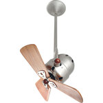 Matthews Fan Company - Bianca Direcional Directional Ceiling Fan With Mahogany Blades, Brushed Nickel Finish With Mahogany Blades - Unique and versatile, the fan head of the Bianca Direcional ceiling fan can be infinitely positioned in a 180-degree arc, forward and reverse, to provide maximum, directional airflow. The Bianca can be hung in small, awkward spaces or in front of HVAC ducts to make more efficient the heating, ventilation or air conditioning of any space.
