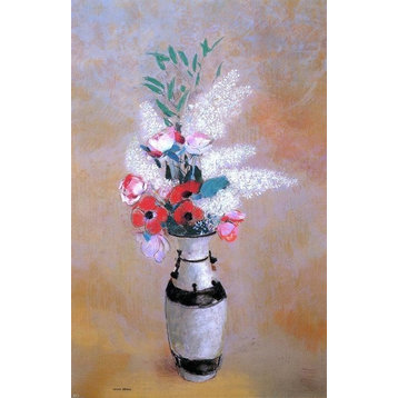 Odilon Redon Bouquet With White Lilies in a Japanese Vase Wall Decal