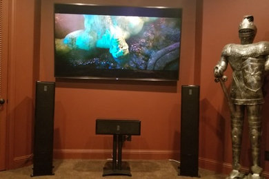 A Dolby Atmos theater room installed by Blueprint Audio Video.