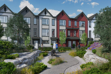 Inspiration for a craftsman drought-tolerant courtyard landscaping in Calgary.