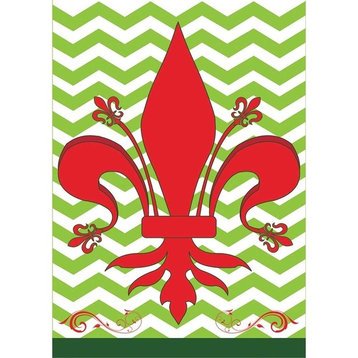 Red and Green Chevron, Large