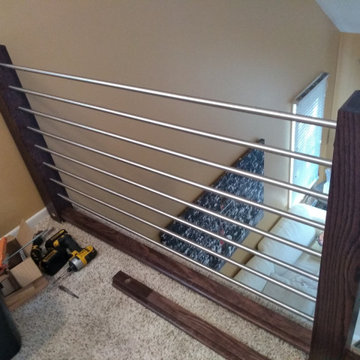 Ultra Modern Horizontal Stainless-Steel Bar Staircase