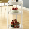 Monarch Specialties Casual Tea Cart with Serving Tray in White