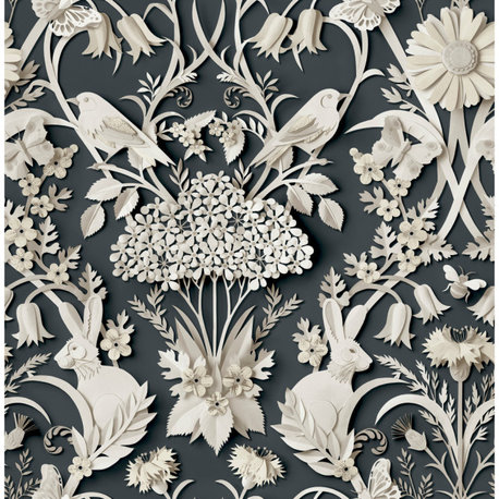 Charcoal Eloise Peel & Stick Wallpaper Bolt