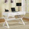 Coaster Casual 3-Drawer Desk With Criss-Cross Legs